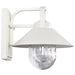 Wall Lantern Nuvo 60-8520 Ridge - Small Outdoor Lantern - White Finish - Clear Seeded Glass Nuvo