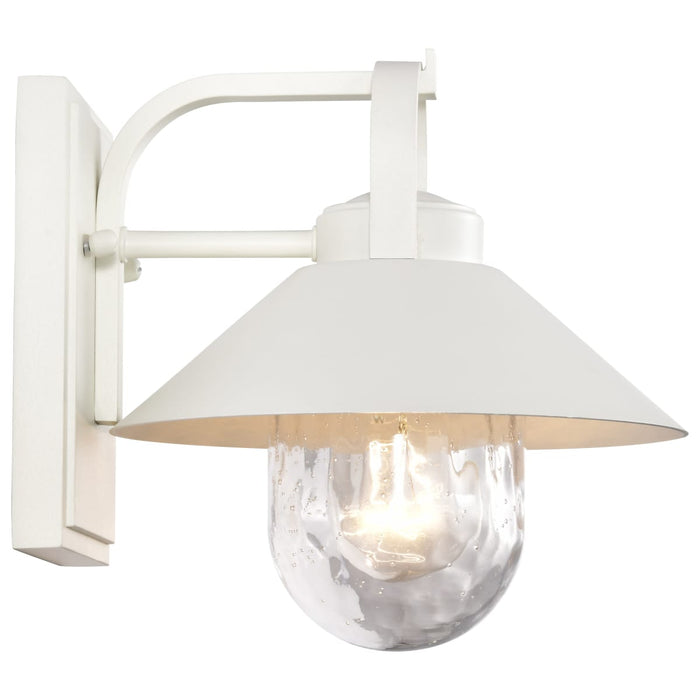 Wall Lantern Nuvo 60-8520 Ridge - Small Outdoor Lantern - White Finish - Clear Seeded Glass Nuvo