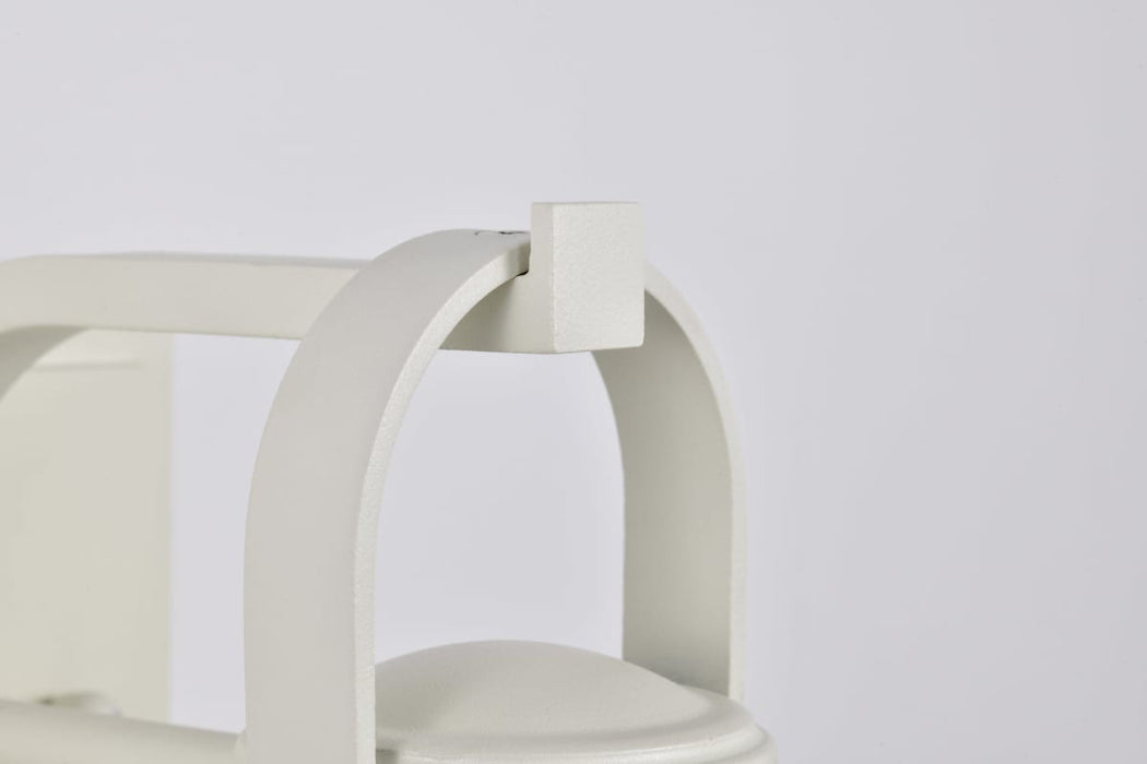 Wall Lantern Nuvo 60-8520 Ridge - Small Outdoor Lantern - White Finish - Clear Seeded Glass Nuvo