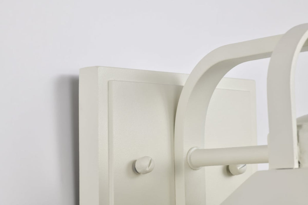 Wall Lantern Nuvo 60-8520 Ridge - Small Outdoor Lantern - White Finish - Clear Seeded Glass Nuvo