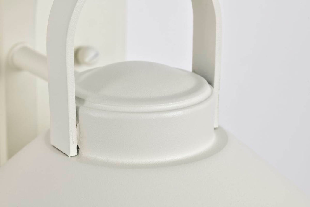 Wall Lantern Nuvo 60-8520 Ridge - Small Outdoor Lantern - White Finish - Clear Seeded Glass Nuvo