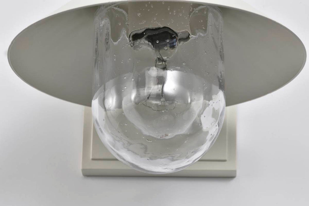 Wall Lantern Nuvo 60-8520 Ridge - Small Outdoor Lantern - White Finish - Clear Seeded Glass Nuvo