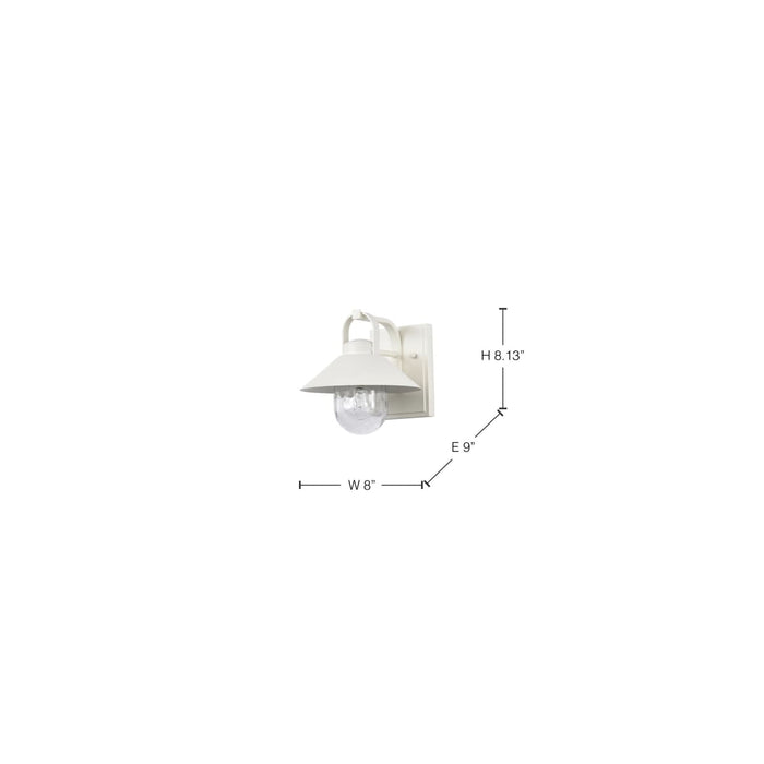Wall Lantern Nuvo 60-8520 Ridge - Small Outdoor Lantern - White Finish - Clear Seeded Glass Nuvo