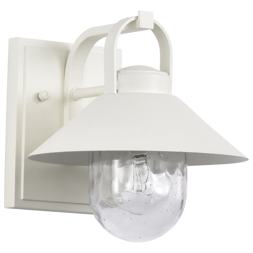 Wall Lantern Nuvo 60-8520 Ridge - Small Outdoor Lantern - White Finish - Clear Seeded Glass Nuvo