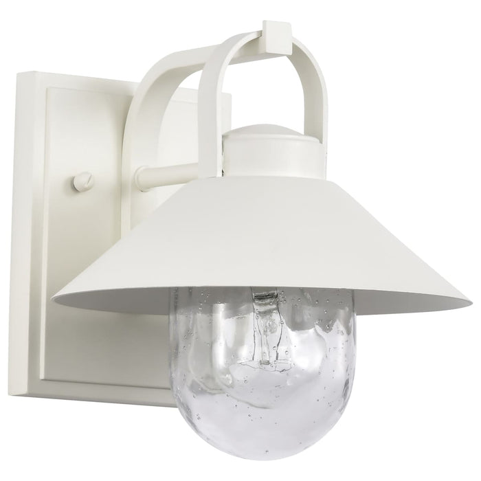 Wall Lantern Nuvo 60-8520 Ridge - Small Outdoor Lantern - White Finish - Clear Seeded Glass Nuvo