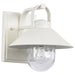Wall Lantern Nuvo 60-8520 Ridge - Small Outdoor Lantern - White Finish - Clear Seeded Glass Nuvo