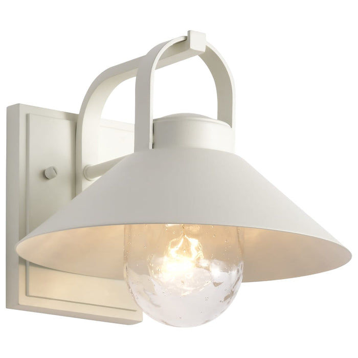 Wall Lantern Nuvo 60-8521 Ridge - Medium Outdoor Lantern - White Finish - Clear Seeded Glass Nuvo