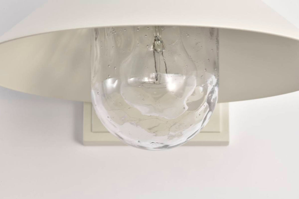 Wall Lantern Nuvo 60-8521 Ridge - Medium Outdoor Lantern - White Finish - Clear Seeded Glass Nuvo