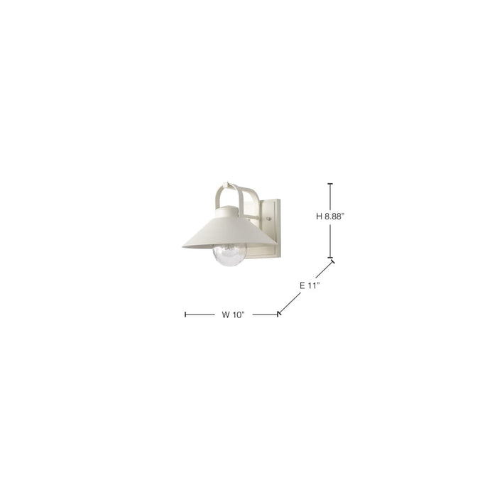 Wall Lantern Nuvo 60-8521 Ridge - Medium Outdoor Lantern - White Finish - Clear Seeded Glass Nuvo