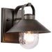 Wall Lantern Nuvo 60-8530 Ridge - Small Outdoor Lantern - Bronze Finish - Clear Seeded Glass Nuvo