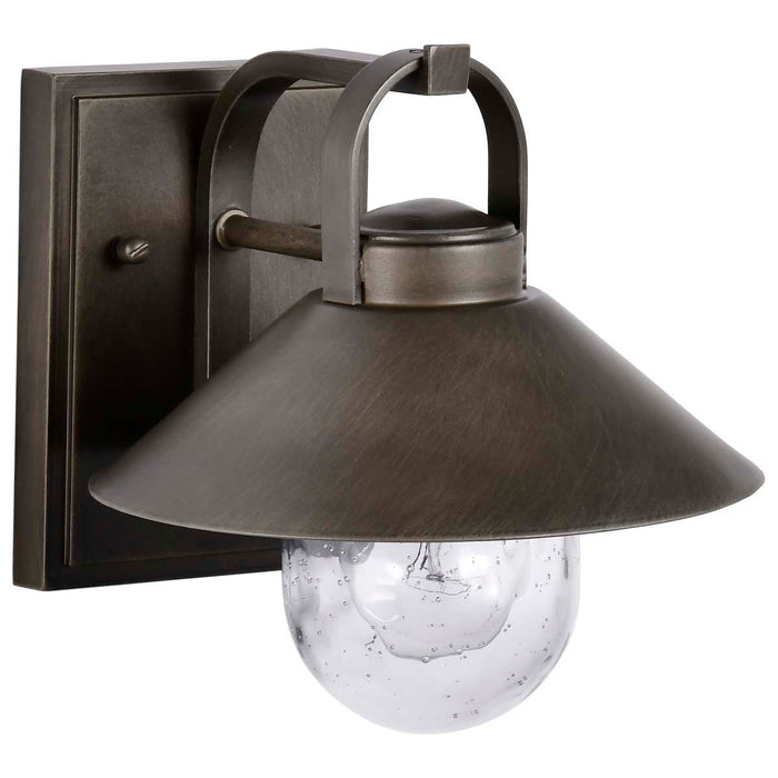 Wall Lantern Nuvo 60-8530 Ridge - Small Outdoor Lantern - Bronze Finish - Clear Seeded Glass Nuvo
