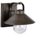 Wall Lantern Nuvo 60-8530 Ridge - Small Outdoor Lantern - Bronze Finish - Clear Seeded Glass Nuvo