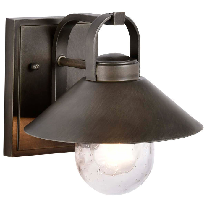 Wall Lantern Nuvo 60-8530 Ridge - Small Outdoor Lantern - Bronze Finish - Clear Seeded Glass Nuvo