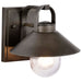 Wall Lantern Nuvo 60-8530 Ridge - Small Outdoor Lantern - Bronze Finish - Clear Seeded Glass Nuvo