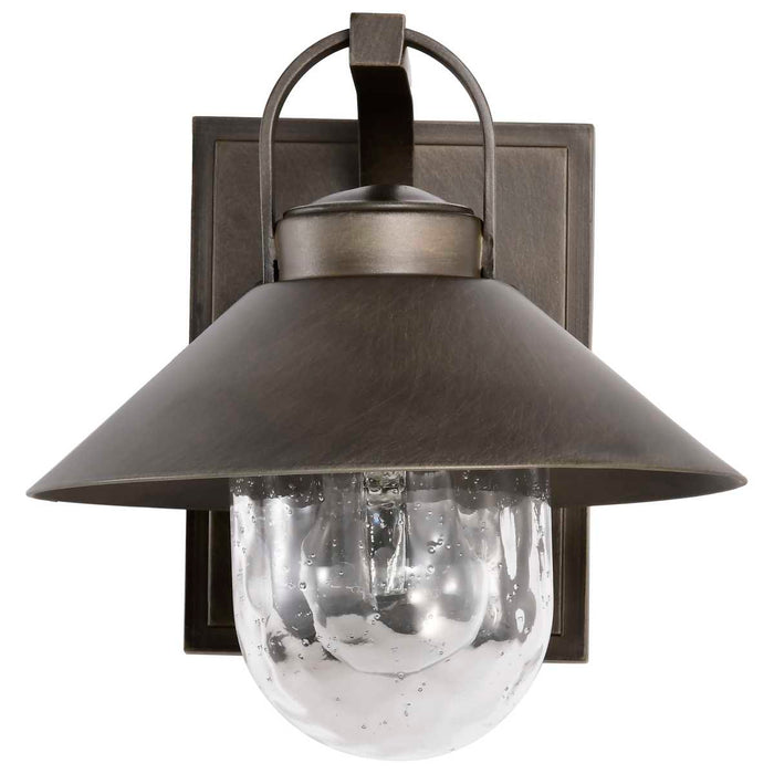 Wall Lantern Nuvo 60-8530 Ridge - Small Outdoor Lantern - Bronze Finish - Clear Seeded Glass Nuvo
