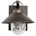 Wall Lantern Nuvo 60-8530 Ridge - Small Outdoor Lantern - Bronze Finish - Clear Seeded Glass Nuvo