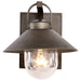 Wall Lantern Nuvo 60-8530 Ridge - Small Outdoor Lantern - Bronze Finish - Clear Seeded Glass Nuvo