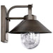 Wall Lantern Nuvo 60-8530 Ridge - Small Outdoor Lantern - Bronze Finish - Clear Seeded Glass Nuvo