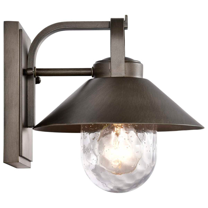 Wall Lantern Nuvo 60-8530 Ridge - Small Outdoor Lantern - Bronze Finish - Clear Seeded Glass Nuvo