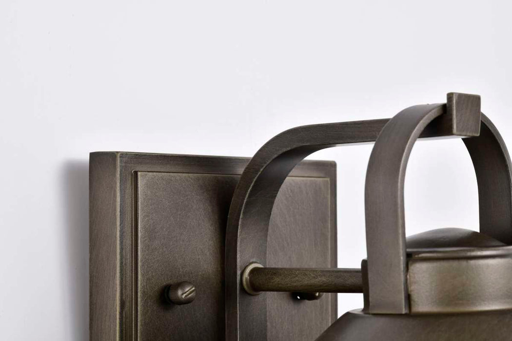 Wall Lantern Nuvo 60-8530 Ridge - Small Outdoor Lantern - Bronze Finish - Clear Seeded Glass Nuvo