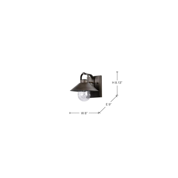 Wall Lantern Nuvo 60-8530 Ridge - Small Outdoor Lantern - Bronze Finish - Clear Seeded Glass Nuvo