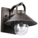 Wall Lantern Nuvo 60-8530 Ridge - Small Outdoor Lantern - Bronze Finish - Clear Seeded Glass Nuvo