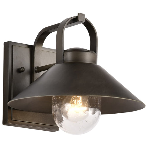Wall Lantern Nuvo 60-8531 Ridge - Medium Outdoor Lantern - Bronze Finish - Clear Seeded Glass Nuvo