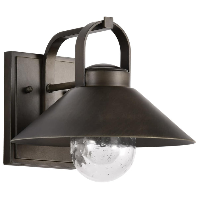 Wall Lantern Nuvo 60-8531 Ridge - Medium Outdoor Lantern - Bronze Finish - Clear Seeded Glass Nuvo