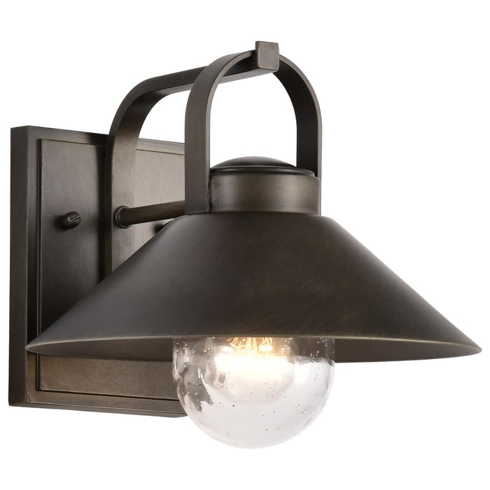 Wall Lantern Nuvo 60-8531 Ridge - Medium Outdoor Lantern - Bronze Finish - Clear Seeded Glass Nuvo