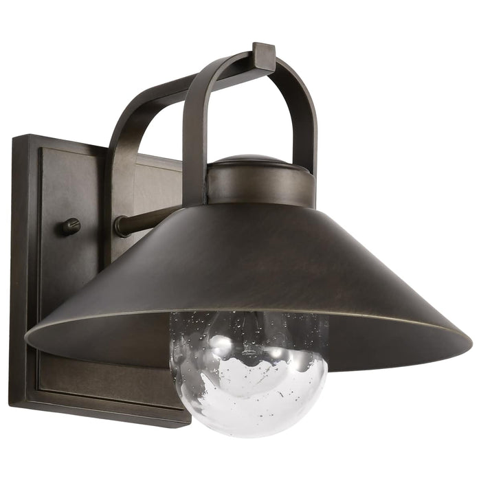 Wall Lantern Nuvo 60-8531 Ridge - Medium Outdoor Lantern - Bronze Finish - Clear Seeded Glass Nuvo