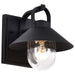 Wall Lantern Nuvo 60-8540 Ridge - Small Outdoor Lantern - Black Finish - Clear Seeded Glass Nuvo