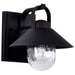 Wall Lantern Nuvo 60-8540 Ridge - Small Outdoor Lantern - Black Finish - Clear Seeded Glass Nuvo