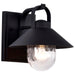 Wall Lantern Nuvo 60-8540 Ridge - Small Outdoor Lantern - Black Finish - Clear Seeded Glass Nuvo
