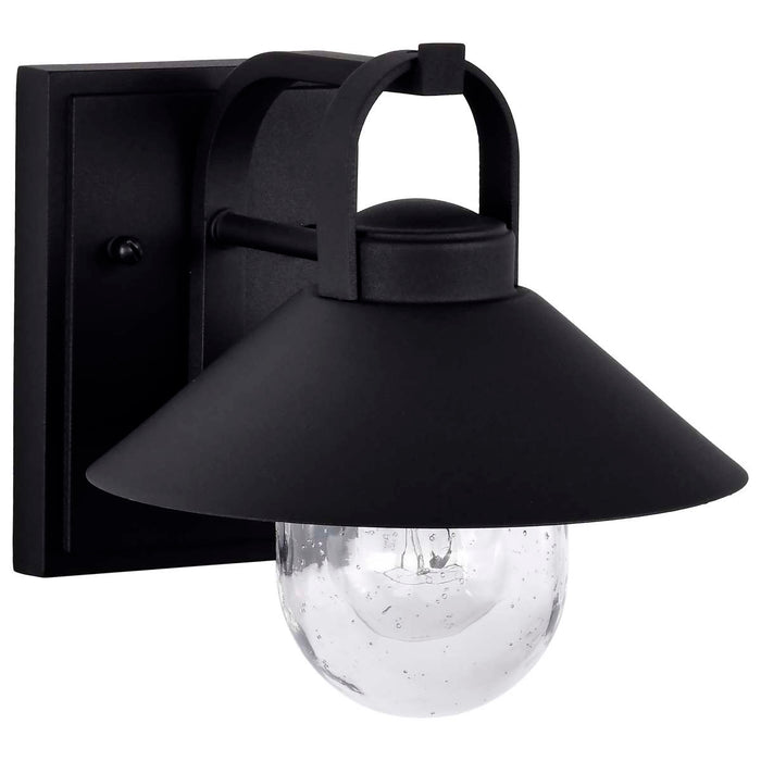 Wall Lantern Nuvo 60-8540 Ridge - Small Outdoor Lantern - Black Finish - Clear Seeded Glass Nuvo