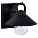 Wall Lantern Nuvo 60-8540 Ridge - Small Outdoor Lantern - Black Finish - Clear Seeded Glass Nuvo