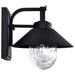 Wall Lantern Nuvo 60-8540 Ridge - Small Outdoor Lantern - Black Finish - Clear Seeded Glass Nuvo