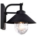 Wall Lantern Nuvo 60-8540 Ridge - Small Outdoor Lantern - Black Finish - Clear Seeded Glass Nuvo