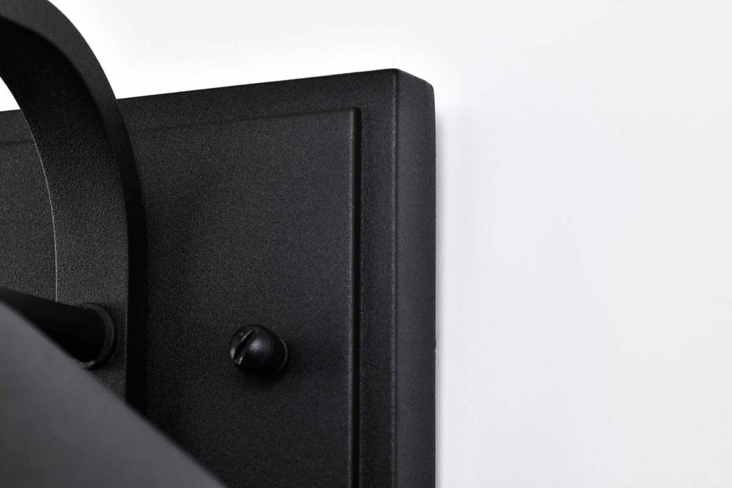 Wall Lantern Nuvo 60-8540 Ridge - Small Outdoor Lantern - Black Finish - Clear Seeded Glass Nuvo