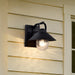 Wall Lantern Nuvo 60-8540 Ridge - Small Outdoor Lantern - Black Finish - Clear Seeded Glass Nuvo