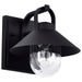 Wall Lantern Nuvo 60-8540 Ridge - Small Outdoor Lantern - Black Finish - Clear Seeded Glass Nuvo