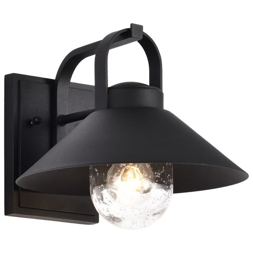 Wall Lantern Nuvo 60-8541 Ridge - Medium Outdoor Lantern - Black Finish - Clear Seeded Glass Nuvo