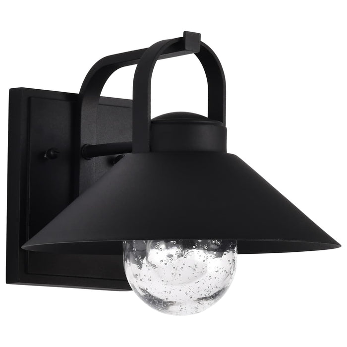 Wall Lantern Nuvo 60-8541 Ridge - Medium Outdoor Lantern - Black Finish - Clear Seeded Glass Nuvo