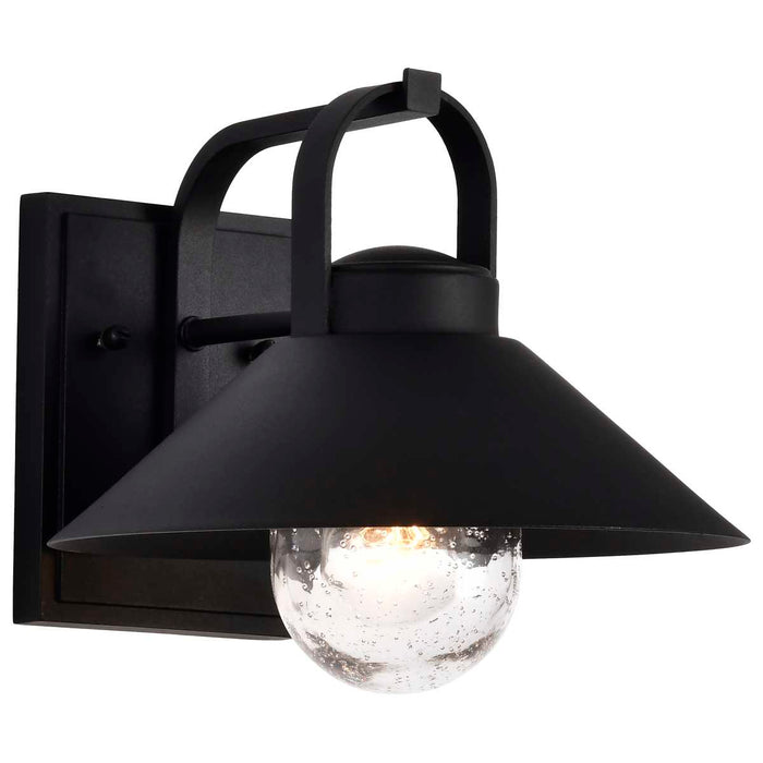 Wall Lantern Nuvo 60-8541 Ridge - Medium Outdoor Lantern - Black Finish - Clear Seeded Glass Nuvo