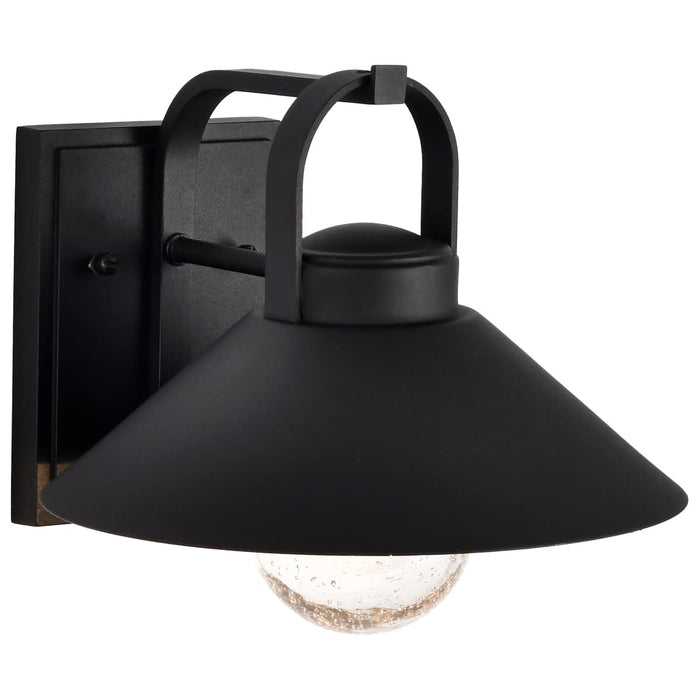 Wall Lantern Nuvo 60-8541 Ridge - Medium Outdoor Lantern - Black Finish - Clear Seeded Glass Nuvo