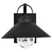 Wall Lantern Nuvo 60-8541 Ridge - Medium Outdoor Lantern - Black Finish - Clear Seeded Glass Nuvo