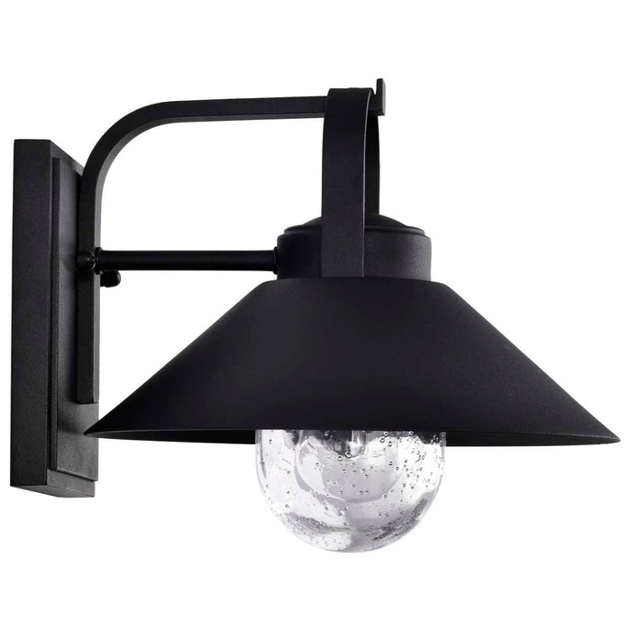 Wall Lantern Nuvo 60-8541 Ridge - Medium Outdoor Lantern - Black Finish - Clear Seeded Glass Nuvo