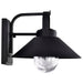 Wall Lantern Nuvo 60-8541 Ridge - Medium Outdoor Lantern - Black Finish - Clear Seeded Glass Nuvo
