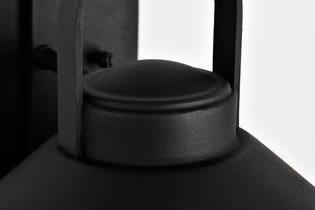 Wall Lantern Nuvo 60-8541 Ridge - Medium Outdoor Lantern - Black Finish - Clear Seeded Glass Nuvo