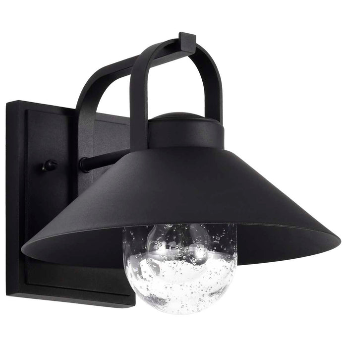 Wall Lantern Nuvo 60-8541 Ridge - Medium Outdoor Lantern - Black Finish - Clear Seeded Glass Nuvo