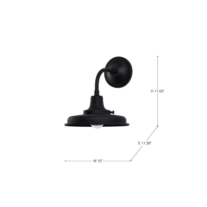 Wall Lantern Nuvo 60-8550 Morris - Small Outdoor Lantern - Black Finish Nuvo